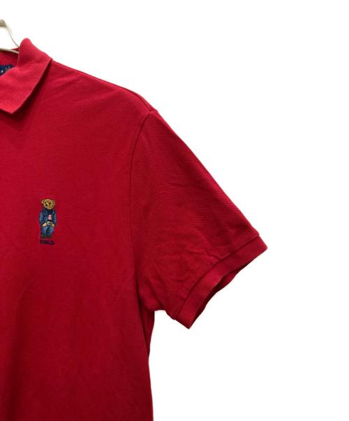 POLO RALPH LAUREN（ポロ・ラルフローレン）POLO RALPH LAUREN (ポロ・ラルフローレン) ポロベア半袖ポロシャツ レッド サイズ:Ｍの古着・服飾アイテム
