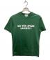 LACOSTE（ラコステ）の古着「メッセージプリントバインダーネックTシャツ」｜グリーン