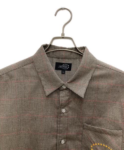 AFB（エーエフビー）AFB (エーエフビー) チェックシャツ ベージュ サイズ:Lの古着・服飾アイテム
