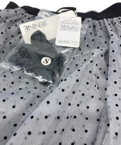 JENNE（ジェンヌ）JENNE (ジェンヌ) 2WAYチュールドットスカートドレス グレー サイズ:Ｓ 未使用品の古着・服飾アイテム