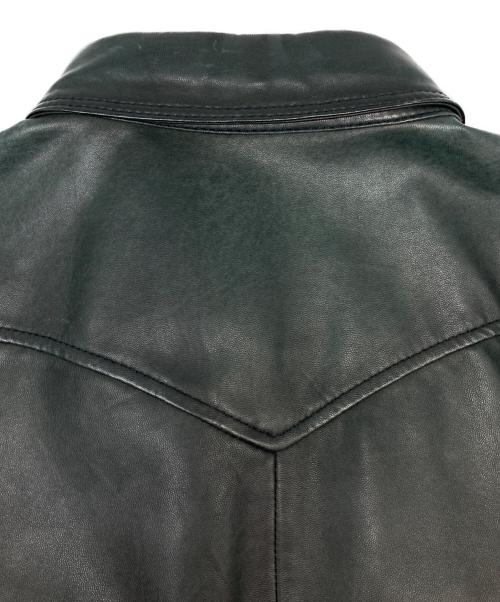 DIESEL（ディーゼル）DIESEL (ディーゼル) レザーシャツ ブラック サイズ:XSの古着・服飾アイテム