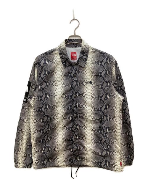 THE NORTH FACE（ザ ノース フェイス）THE NORTH FACE (ザ ノース フェイス) SUPREME (シュプリーム) Snakeskin Taped Seam Coaches Jacket ホワイト×ブラック サイズ:Sの古着・服飾アイテム