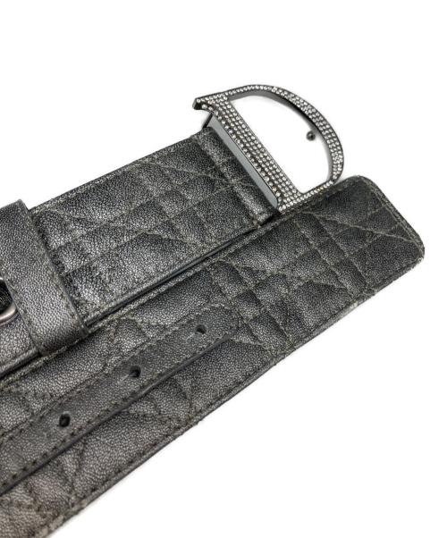 Christian Dior（クリスチャン ディオール）Christian Dior (クリスチャン ディオール) キルティングベルト グレーの古着・服飾アイテム