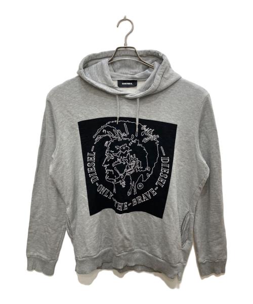 DIESEL（ディーゼル）DIESEL (ディーゼル) プルオーバーパーカー グレー サイズ:ＸＬの古着・服飾アイテム