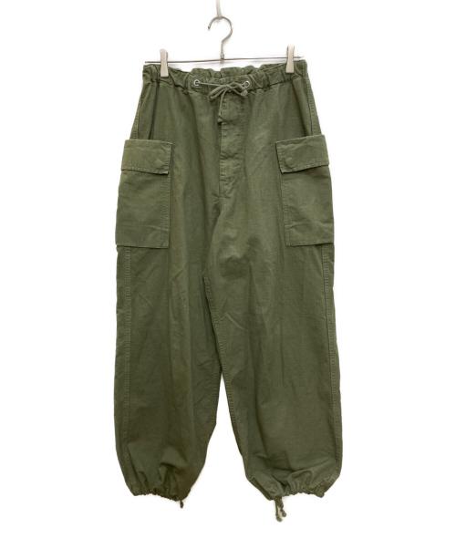 AUTHEN（オーセン）AUTHEN (オーセン) ミリタリー ワイドオーバーパンツ グリーン サイズ:Sの古着・服飾アイテム