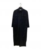 SACRAサクラ）の古着「RIPPLED FINISH NYLON JUMPSUIT」｜ブラック