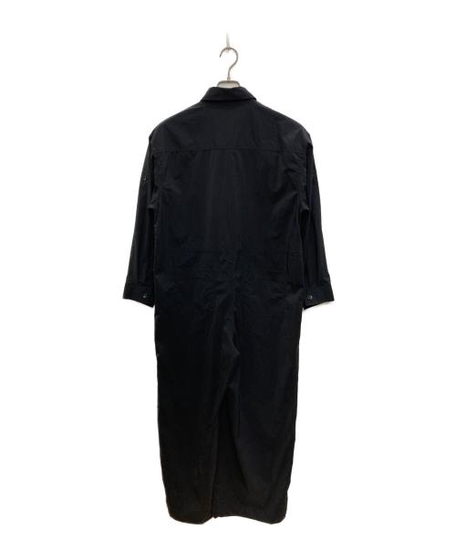 SACRA（サクラ）SACRA (サクラ) RIPPLED FINISH NYLON JUMPSUIT ブラック サイズ:38の古着・服飾アイテム