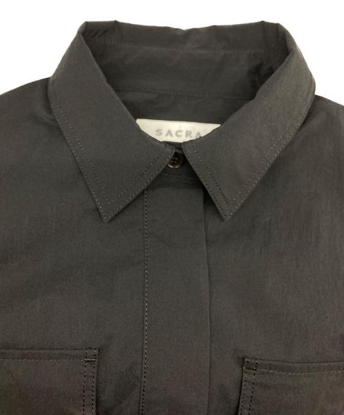 SACRA（サクラ）SACRA (サクラ) RIPPLED FINISH NYLON JUMPSUIT ブラック サイズ:38の古着・服飾アイテム