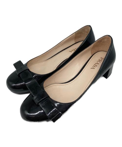 PRADA（プラダ）PRADA (プラダ) エナメルパンプス ブラック サイズ:36.5の古着・服飾アイテム
