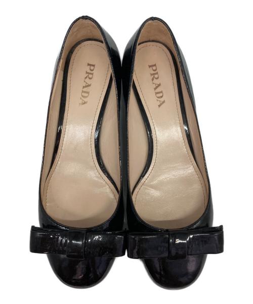PRADA（プラダ）PRADA (プラダ) エナメルパンプス ブラック サイズ:36.5の古着・服飾アイテム