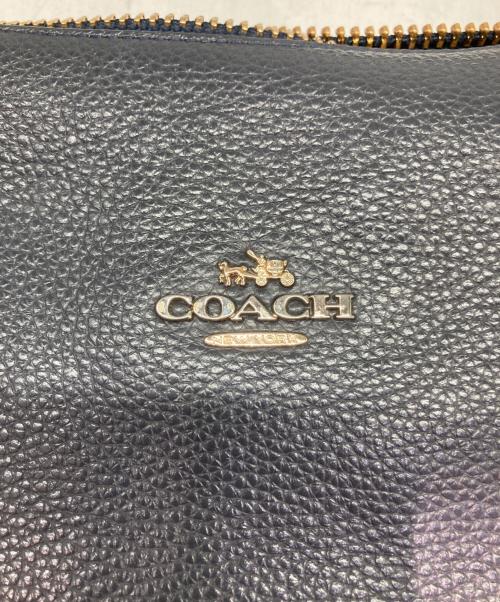 COACH（コーチ）COACH (コーチ) レザー 2WAYショルダーバッグ ネイビーの古着・服飾アイテム