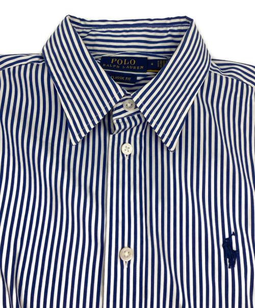 POLO RALPH LAUREN（ポロ・ラルフローレン）POLO RALPH LAUREN (ポロ・ラルフローレン) ストライプシャツ ネイビー サイズ:4の古着・服飾アイテム