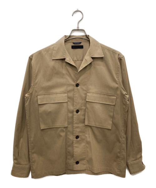 Junhashimoto（ジュンハシモト）Junhashimoto (ジュンハシモト) cpoシャツ ベージュ サイズ:Mの古着・服飾アイテム