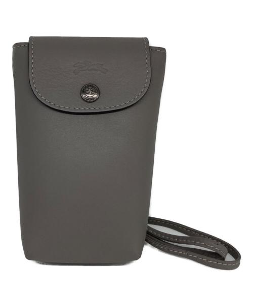 LONGCHAMP（ロンシャン）LONGCHAMP (ロンシャン) ル・プリアージュ エクストラ スマートフォンケース ショルダーバッグ グレーの古着・服飾アイテム