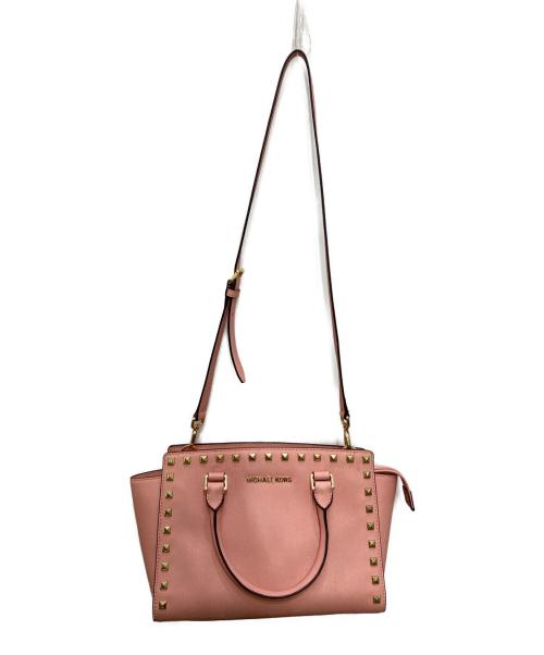 MICHAEL KORS（マイケルコース）MICHAEL KORS (マイケルコース) 2WAYバッグ ピンクの古着・服飾アイテム