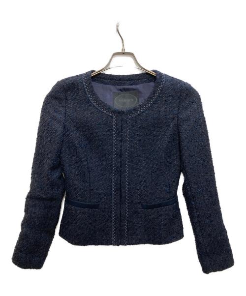 UNTITLED（アンタイトル）UNTITLED (アンタイトル) ラメノーカラーツイードセットアップ ネイビー サイズ:1の古着・服飾アイテム