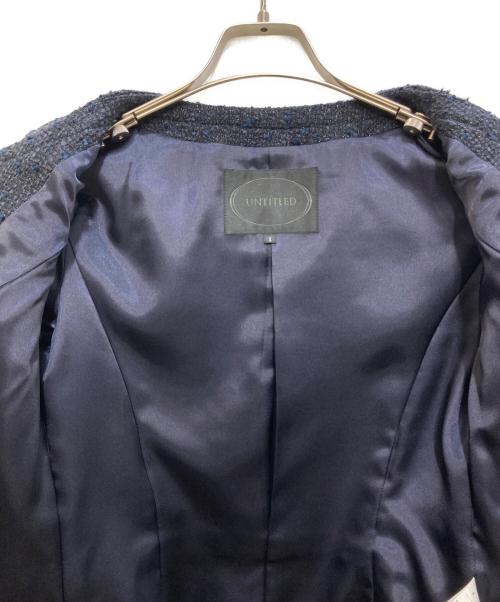 UNTITLED（アンタイトル）UNTITLED (アンタイトル) ラメノーカラーツイードセットアップ ネイビー サイズ:1の古着・服飾アイテム