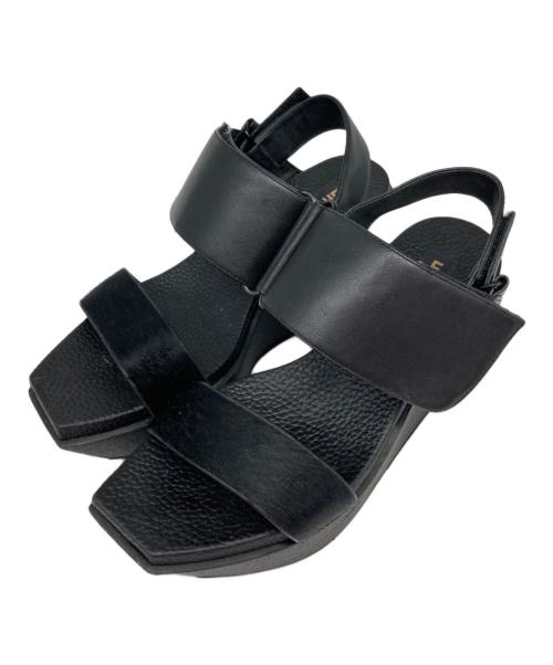 UNITED NUDE（ユナイテッドヌード）UNITED NUDE (ユナイテッドヌード) ストラップサンダル ブラック サイズ:37の古着・服飾アイテム
