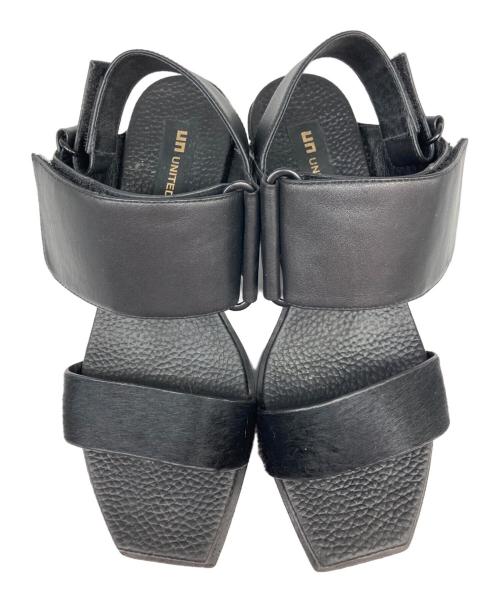 UNITED NUDE（ユナイテッドヌード）UNITED NUDE (ユナイテッドヌード) ストラップサンダル ブラック サイズ:37の古着・服飾アイテム