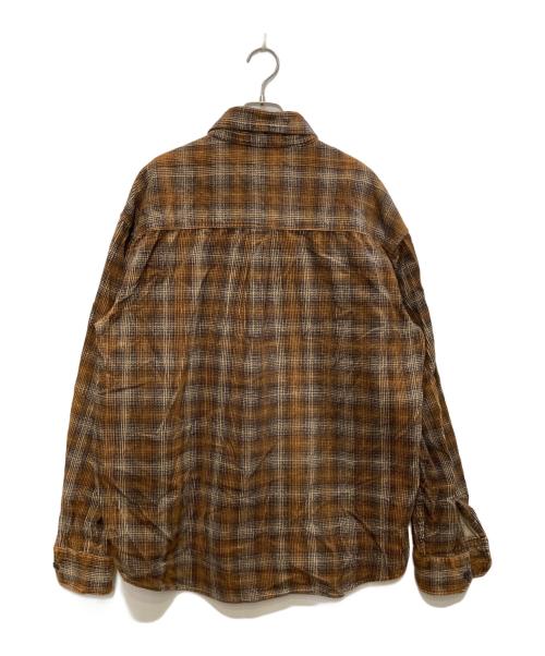 CarHartt（カーハート）CarHartt (カーハート) コーデュロイチェックシャツ ブラウン サイズ:XLの古着・服飾アイテム