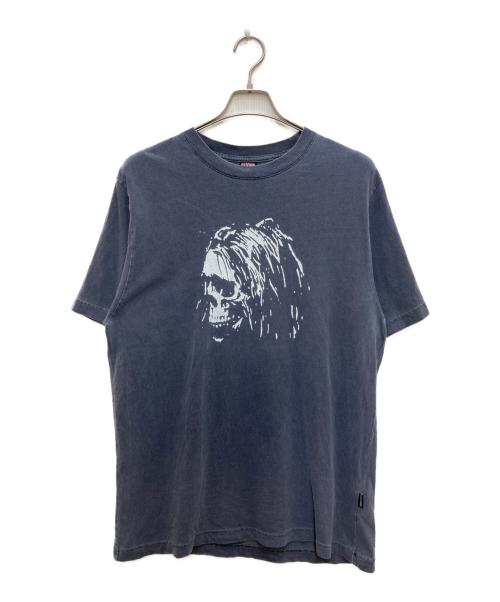FLETCHER（フレッチャー）FLETCHER (フレッチャー) スカルプリント半袖Tシャツ グレー サイズ:Mの古着・服飾アイテム