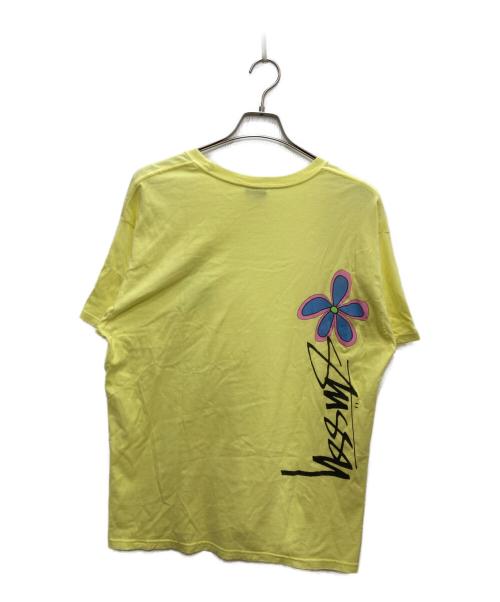 stussy（ステューシー）stussy (ステューシー) フラワープリントTシャツ イエロー サイズ:Lの古着・服飾アイテム