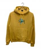 stussyステューシー）の古着「プルオーバーパーカー」｜イエロー