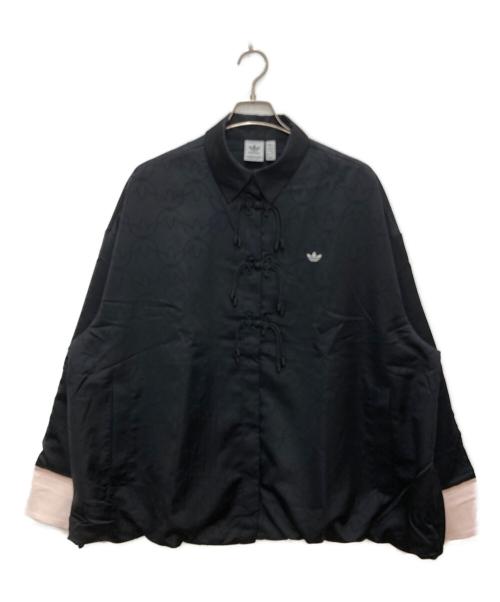 adidas（アディダス）adidas (アディダス) チャイナトラックジャケット ブラック サイズ:XLの古着・服飾アイテム