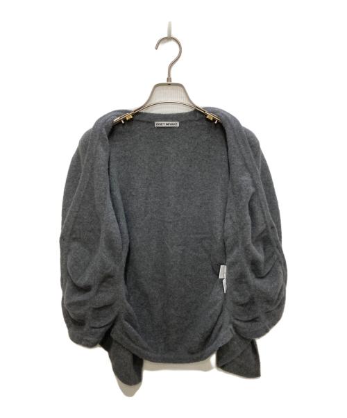 ISSEY MIYAKE（イッセイミヤケ）ISSEY MIYAKE (イッセイミヤケ) 立体ニットカーディガン グレー サイズ:SIZE 2の古着・服飾アイテム