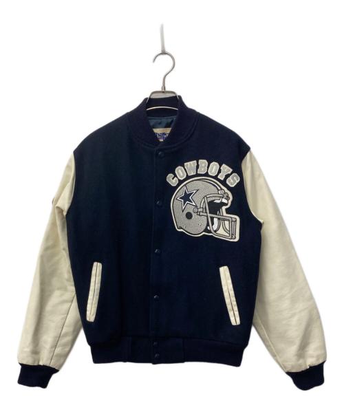 Chalk Line（チョークライン）Chalk Line (チョークライン) 80～90'sスタジャン ホワイト×ネイビー サイズ:Smallの古着・服飾アイテム