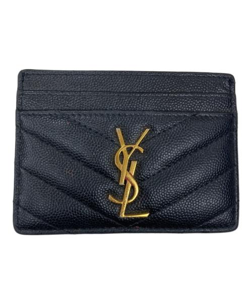 Saint Laurent Paris（サンローランパリ）Saint Laurent Paris (サンローランパリ) モノグラム カードケース ブラック サイズ:表記無しの古着・服飾アイテム