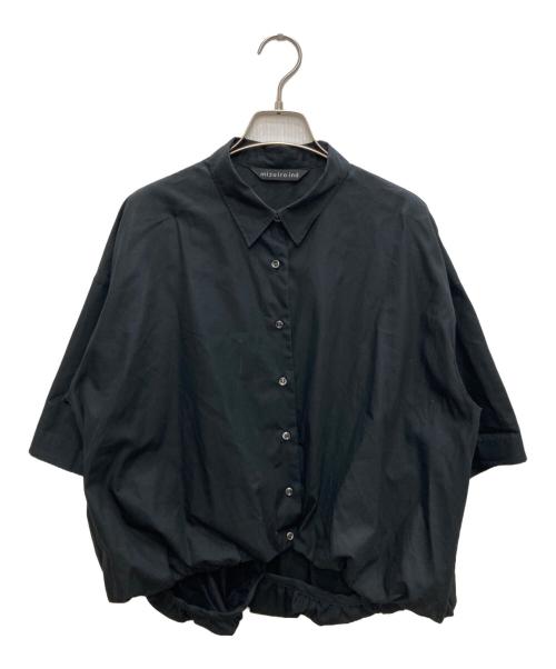 mizuiro-ind（ミズイロインド）mizuiro-ind (ミズイロインド) ハーフスリーブバルーンシャツ ブラック サイズ:Freeの古着・服飾アイテム
