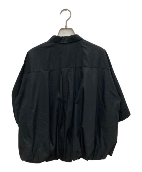 mizuiro-ind（ミズイロインド）mizuiro-ind (ミズイロインド) ハーフスリーブバルーンシャツ ブラック サイズ:Freeの古着・服飾アイテム