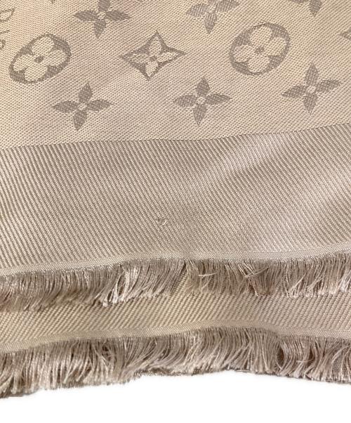 LOUIS VUITTON（ルイ ヴィトン）LOUIS VUITTON (ルイ ヴィトン) シルク×ウール モノグラム大判ストール ブラウンの古着・服飾アイテム