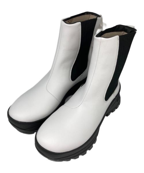 MERRELL（メレル）MERRELL (メレル) サイドゴアブーツ ホワイト×ブラック サイズ:23.5㎝ 未使用品の古着・服飾アイテム