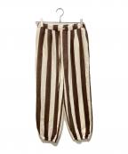 HeRIN.CYEヘリンドットサイ）の古着「Stripe gauze pants」｜ブラウン