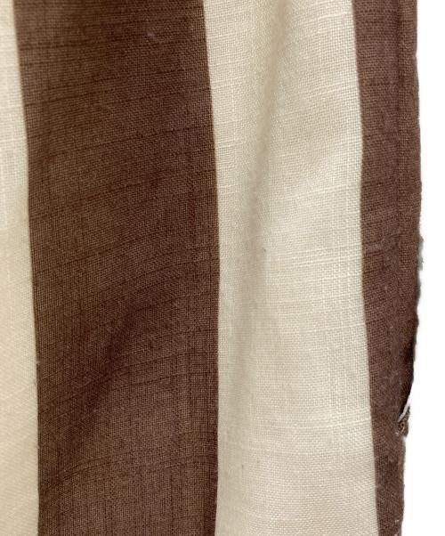 HeRIN.CYE（ヘリンドットサイ）HeRIN.CYE (ヘリンドットサイ) Stripe gauze pants ブラウン サイズ:freeの古着・服飾アイテム