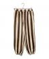 HeRIN.CYE（ヘリンドットサイ）の古着「Stripe gauze pants」｜ブラウン