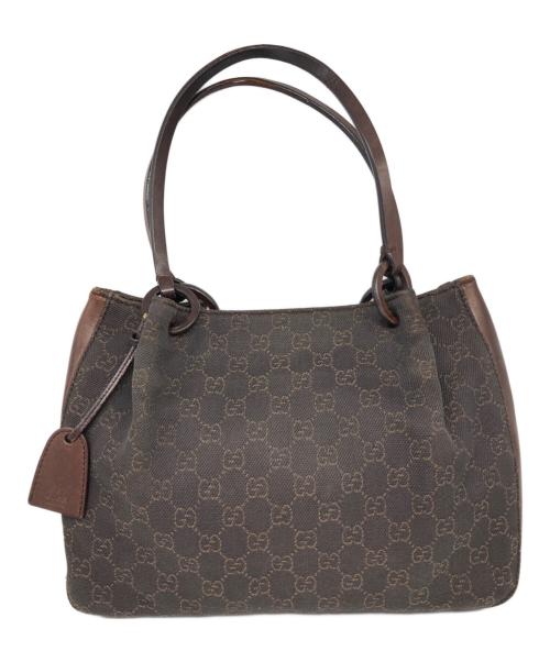GUCCI（グッチ）GUCCI (グッチ) GGキャンバストートバッグ ブラウンの古着・服飾アイテム
