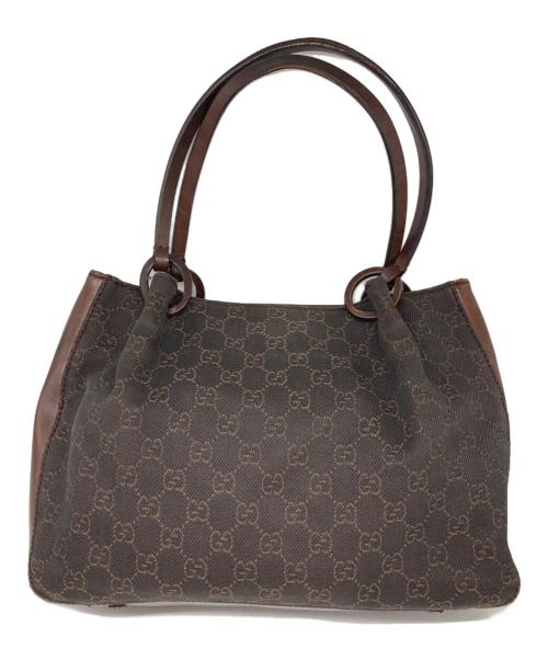 GUCCI（グッチ）GUCCI (グッチ) GGキャンバストートバッグ ブラウンの古着・服飾アイテム