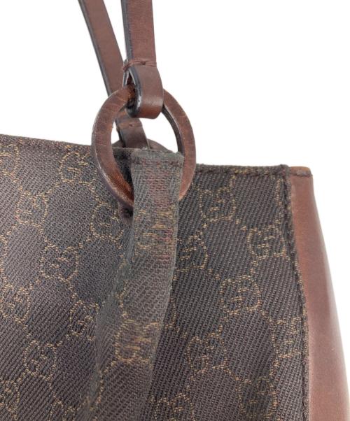 GUCCI（グッチ）GUCCI (グッチ) GGキャンバストートバッグ ブラウンの古着・服飾アイテム