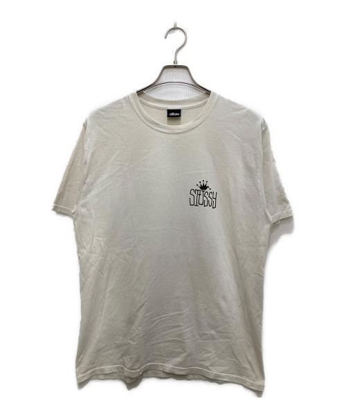 stussy（ステューシー）stussy (ステューシー) クラウンプリントTシャツ ホワイト サイズ:Mの古着・服飾アイテム