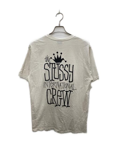 stussy（ステューシー）stussy (ステューシー) クラウンプリントTシャツ ホワイト サイズ:Mの古着・服飾アイテム