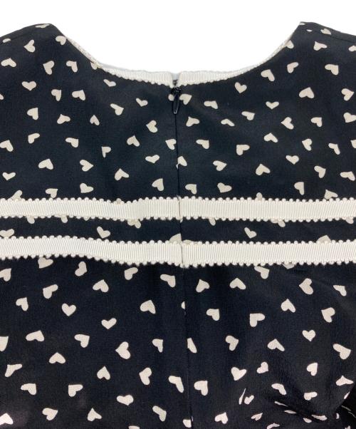 MIU MIU（ミュウミュウ）MIU MIU (ミュウミュウ) ハート柄ミニワンピース ブラック サイズ:SIZE 36の古着・服飾アイテム