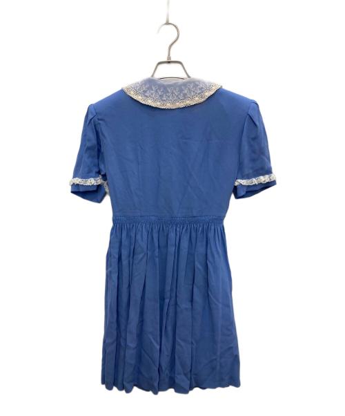MIU MIU（ミュウミュウ）MIU MIU (ミュウミュウ) レースカラーミニワンピ ブルー サイズ:SIZE 36の古着・服飾アイテム