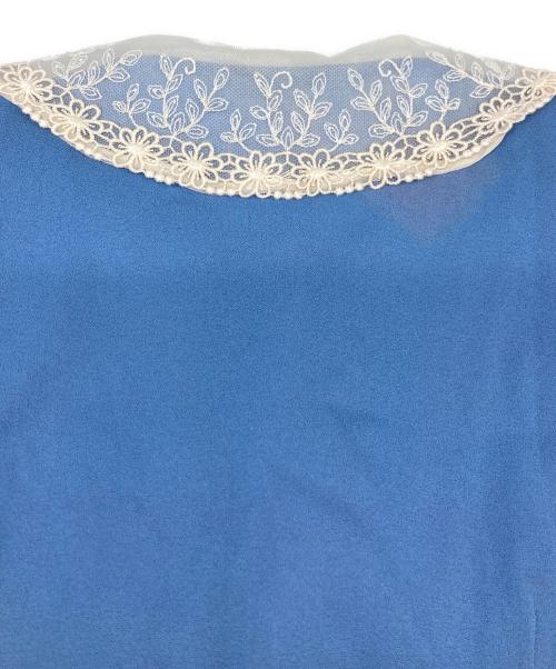 MIU MIU（ミュウミュウ）MIU MIU (ミュウミュウ) レースカラーミニワンピ ブルー サイズ:SIZE 36の古着・服飾アイテム