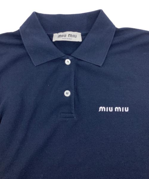 MIU MIU（ミュウミュウ）MIU MIU (ミュウミュウ) ポロミニワンピース ネイビー サイズ:XSの古着・服飾アイテム