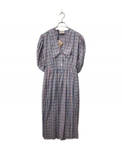 中古・古着通販】PRADA (プラダ) 総柄パフスリーブフレアワンピース