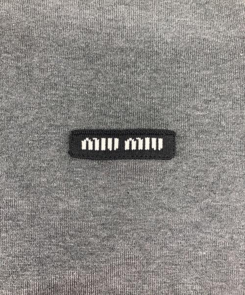 MIU MIU（ミュウミュウ）MIU MIU (ミュウミュウ) ロゴパッチカットソーワンピース グレー サイズ:SIZE 40の古着・服飾アイテム