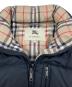 中古・古着 BURBERRY (バーバリー) ノバチェックダウンジャケット ネイビー サイズ:L：35000円
